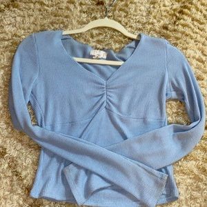 BABY BLUE LONG SLEEVE TOP